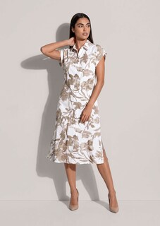 Hemdblusenkleid aus Viskose mit Blütenprint thumbnail 2
