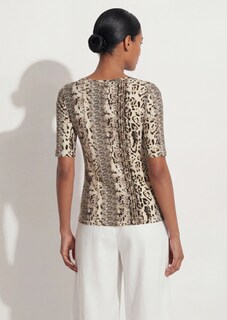 Rundhals-Shirt mit Animal-Print thumbnail 4