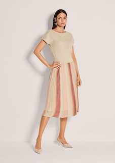 Leichtes Strickkleid mit Streifenrock thumbnail 3