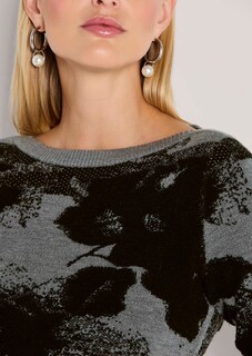 Jacquard-Pullover mit 3/4-Ärmeln thumbnail 6