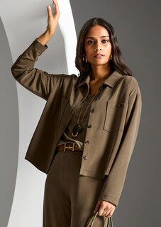 Oversize Hemdbluse mit aufgesetzten Taschen thumbnail 1