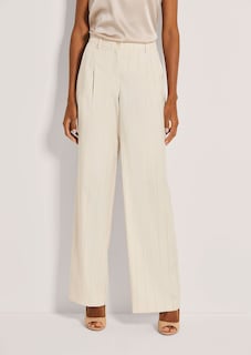 Krijtstreep broek met wijde pijpen thumbnail 2
