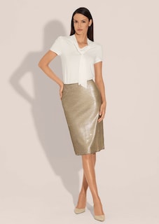 Schlanker Pencil-Skirt mit Wendepailletten thumbnail 3