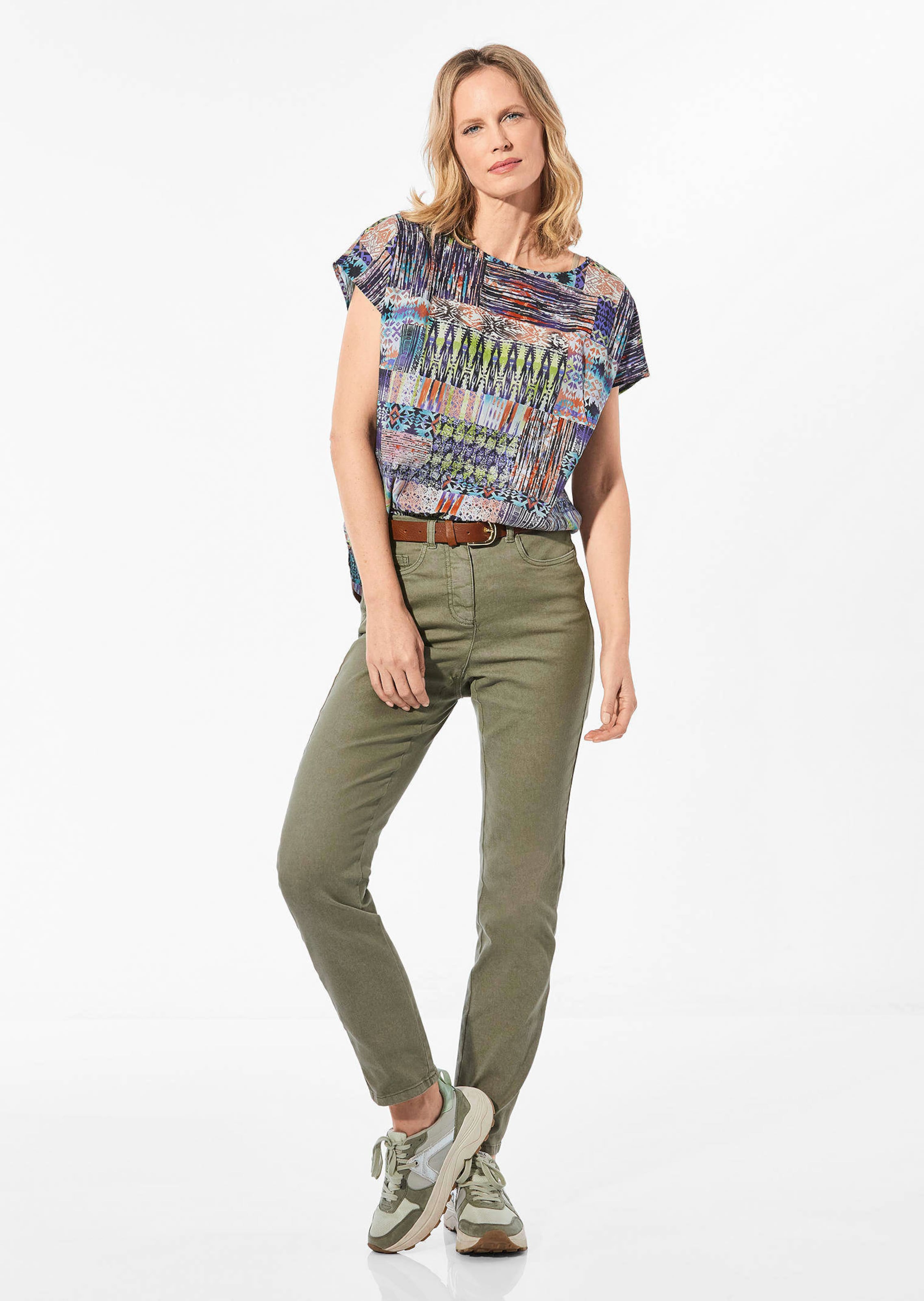 Ultraleichte Druckbluse aus reiner Baumwolle thumbnail 3