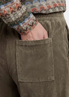Pantalon large en velours côtelé VERA avec taille élastique thumbnail 5