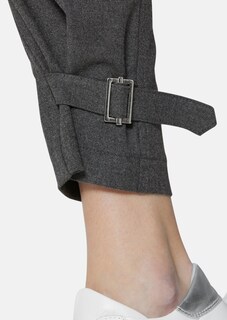 Konische Stretch-Hose mit Saumriegeln thumbnail 6