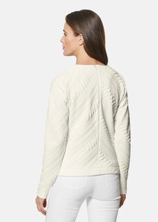 Sweatshirt in elegant jersey with diagonal texture thumbnail 4