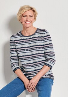 Jacquard-Pullover in Ringel-Optik thumbnail 7