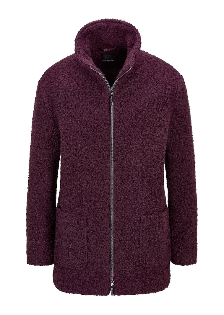 Veste teddy avec col montant