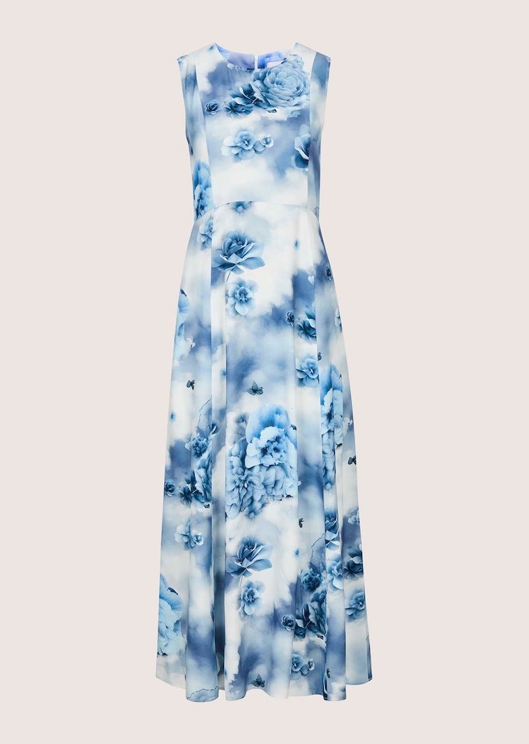 Ärmelloses Sommerkleid mit ausgestellter Rockform