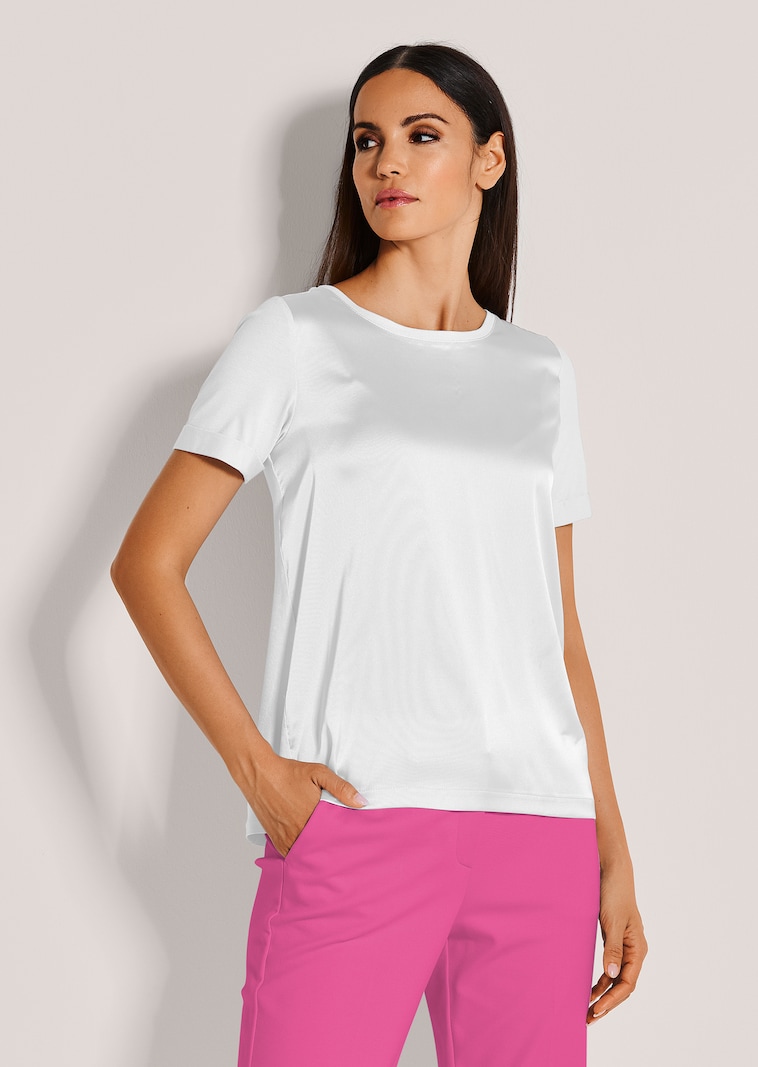 Blusen-Shirt mit kurzen Ärmeln