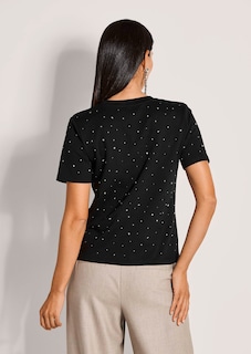 Rundhals-Shirt mit Strass thumbnail 4