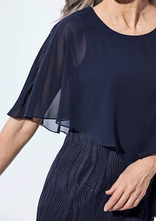 Festliches Kleid mit feinem Chiffonüberwurf thumbnail 6