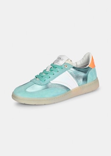 Leather trainers with a shimmer finish thumbnail 1