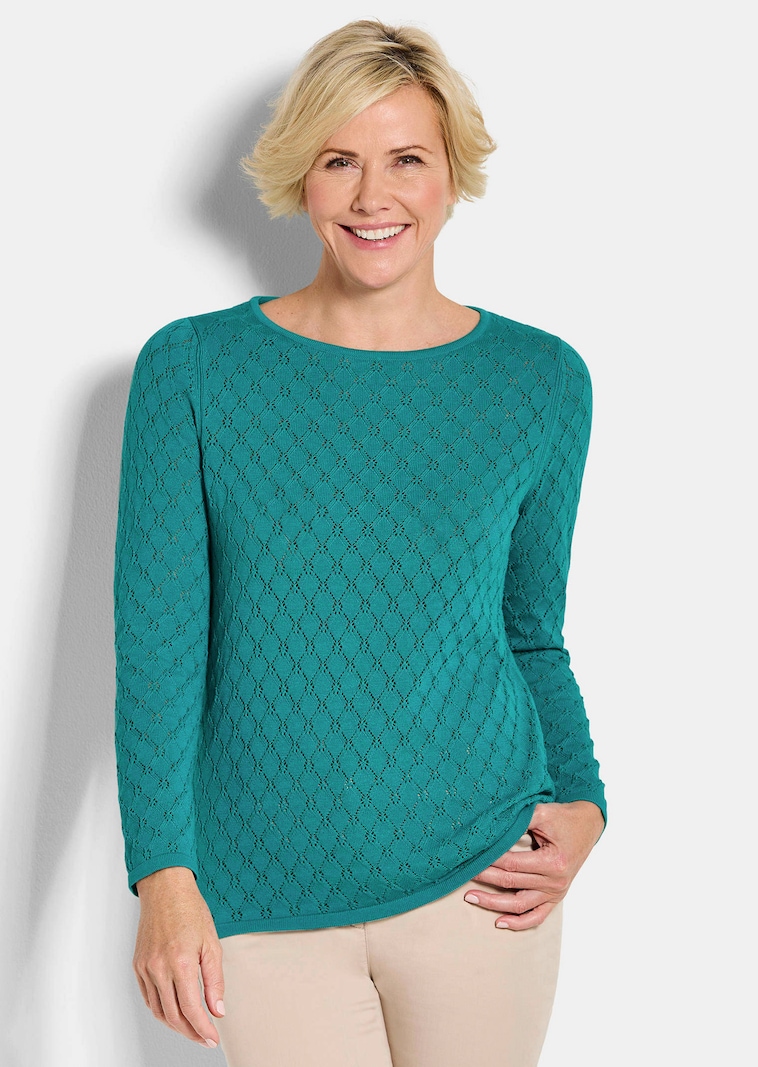 Strickpullover mit Wabenstruktur