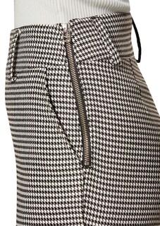 Straight pepita trousers with side button plackets thumbnail 6