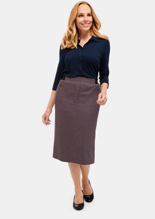 Geruite rok met elastische tailleband thumbnail 2