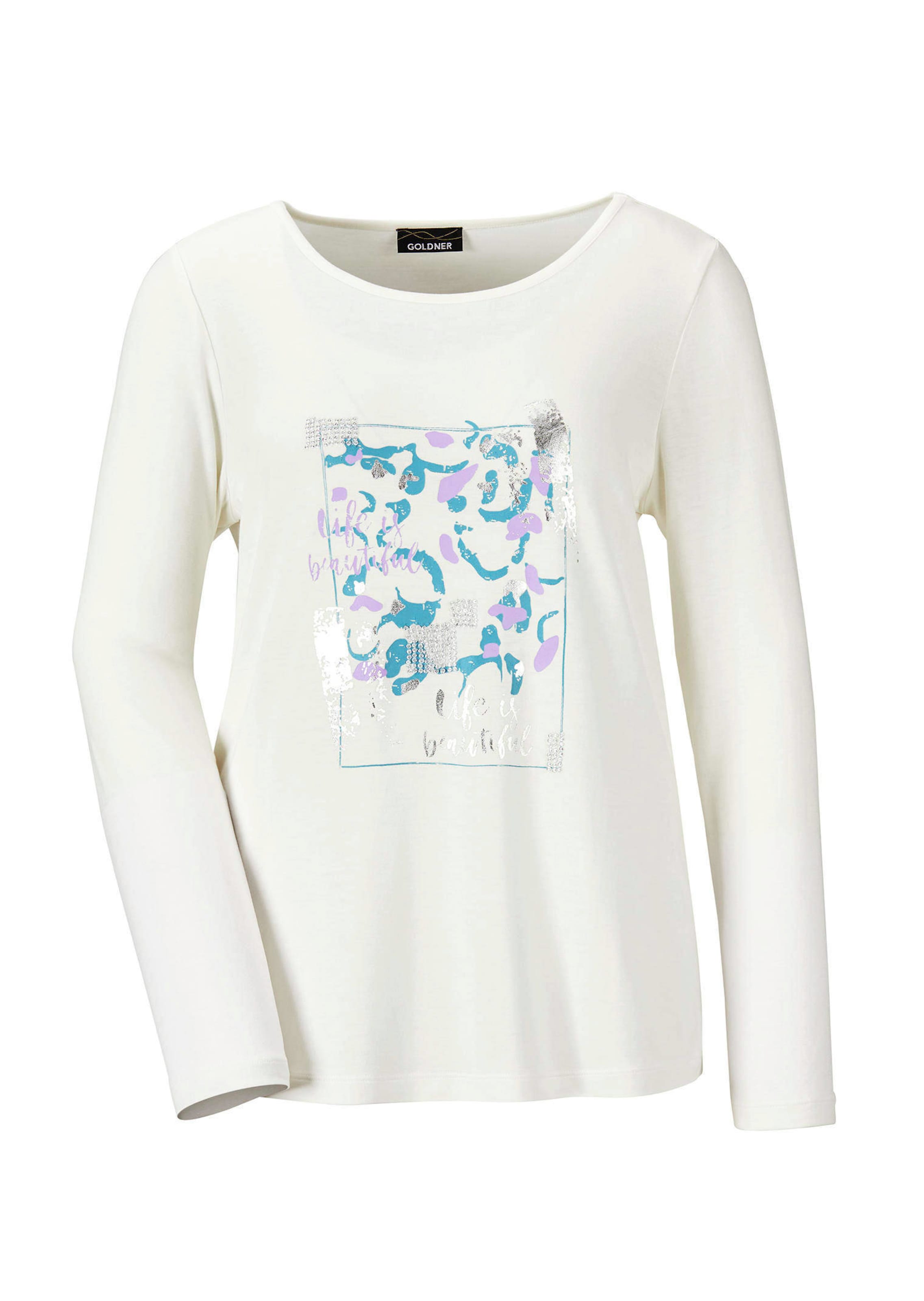 Shirt met lange mouwen en glitterprint