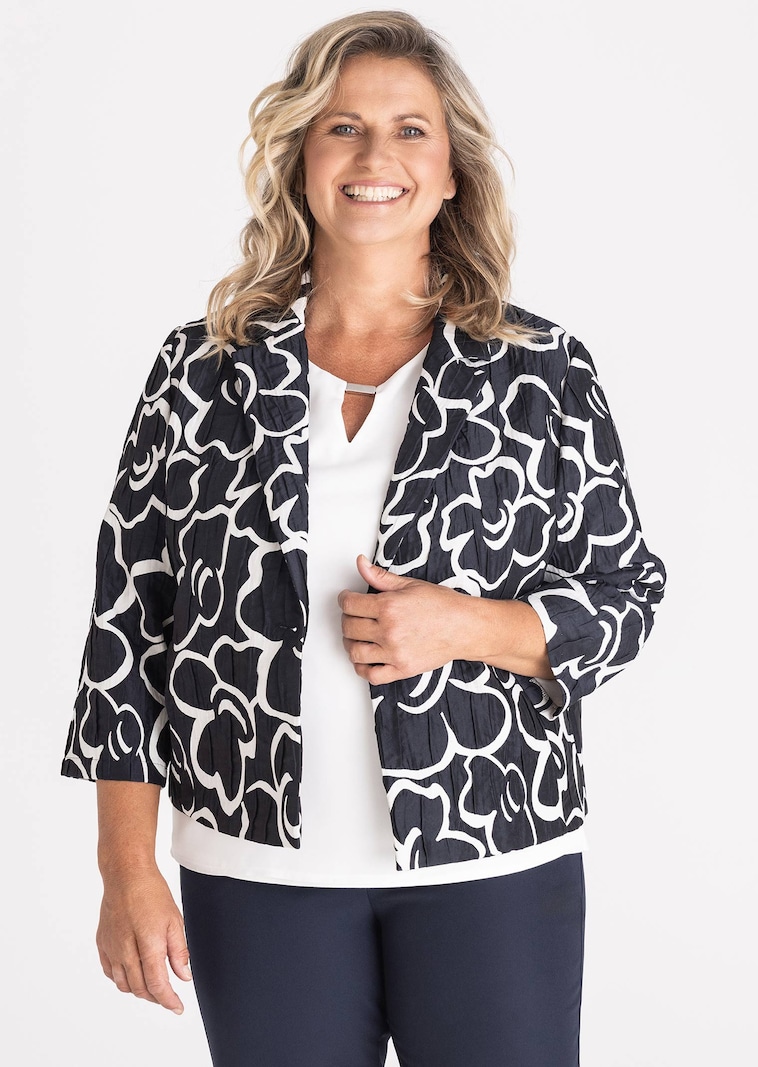 Blazer aus schimmernder Jacquard-Ware