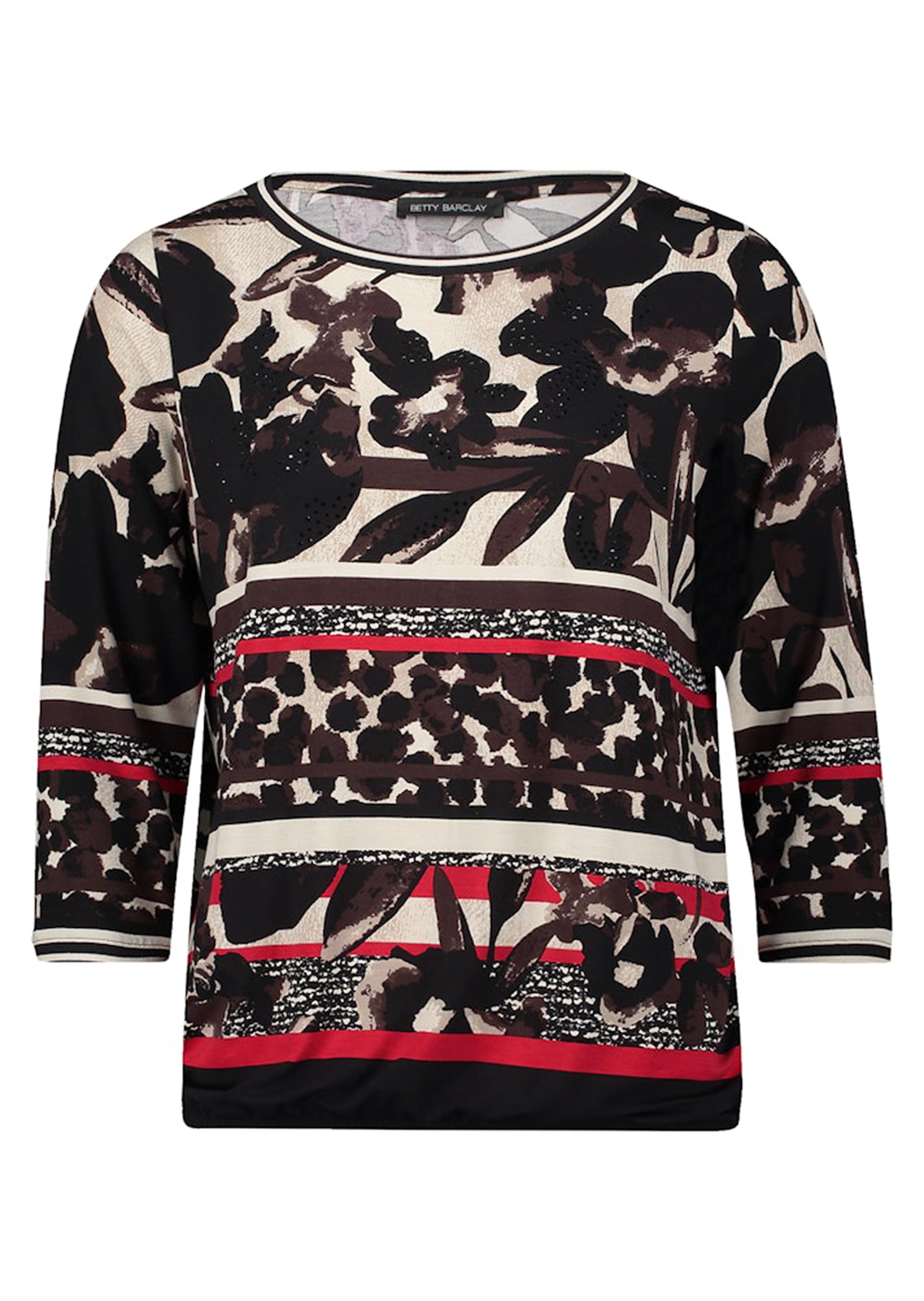 Jersey shirt met 3/4-mouwen