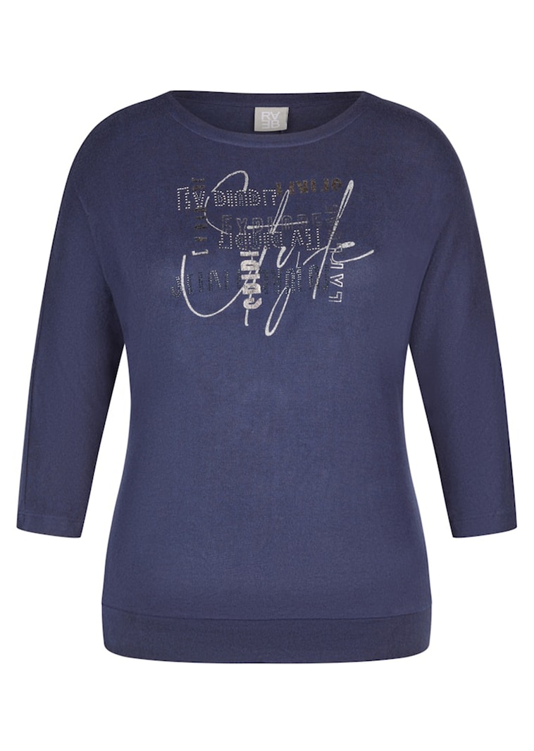 Doux T-shirt avec imprimé lettrage