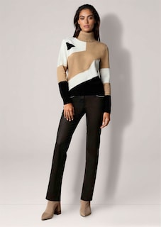 Rollkragen-Pullover mit geometrischem Muster thumbnail 3