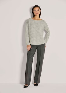 Rundhals-Pullover mit Jacquard-Muster thumbnail 3