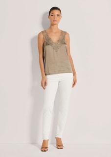 Top en satin avec dentelle thumbnail 3