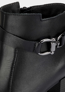 Stiefeletten aus Glattleder mit Zierelement thumbnail 3