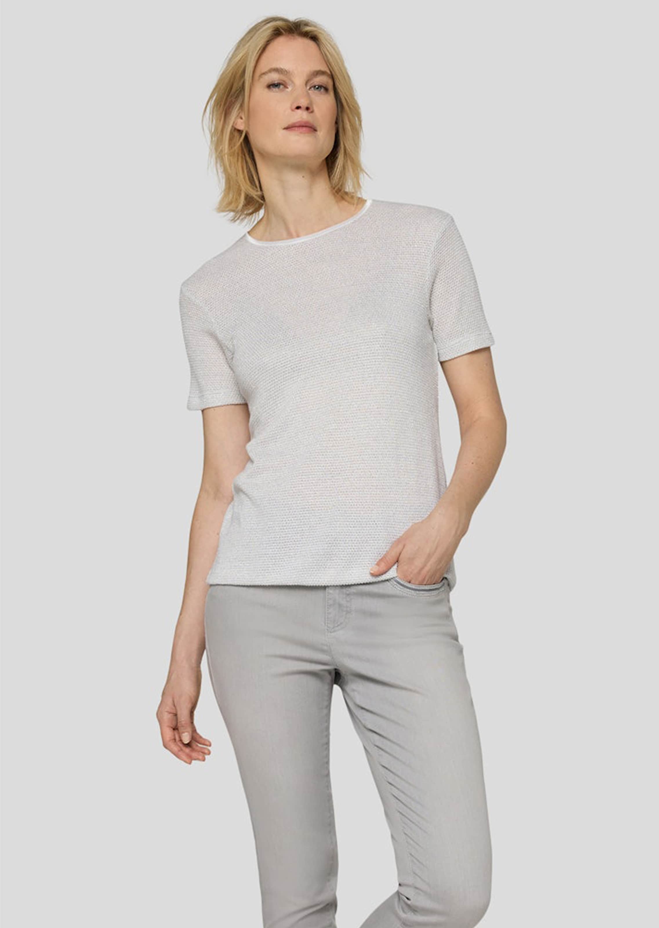 Lichte tricot pullover met chic glansgaren