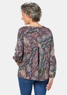 Druckbluse mit raffinierter Ausschnittlösung thumbnail 3