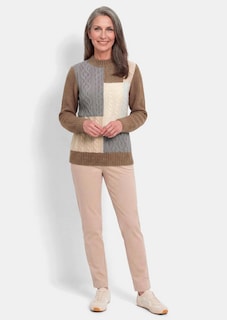 Strickpullover mit Intarsienmuster und Stehkragen thumbnail 2