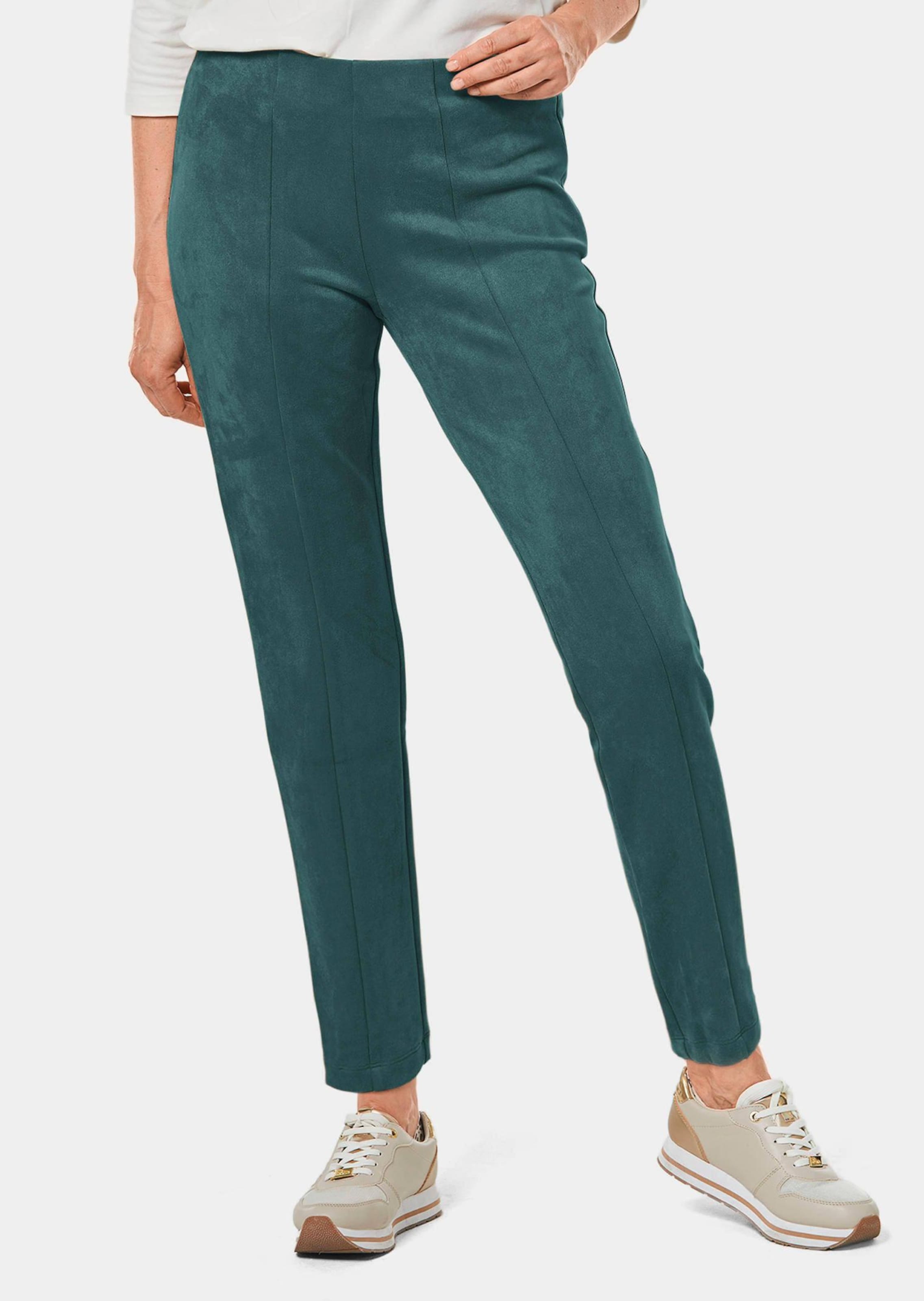 Moderne Leggings in trendigem Velourslederimitat