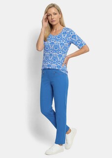 Shirt van viscose met vrouwelijk ornamentpatroon thumbnail 2