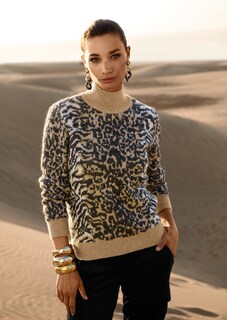 Jacquard-Pullover im Animal-Design thumbnail 1