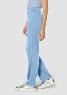 Lounge trousers with elegant satin stripes thumbnail 5