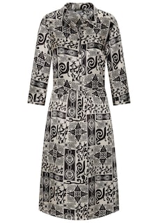 Hemdblusenkleid aus Viskose-Satin thumbnail 6