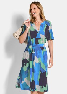 Jerseykleid mit Bindeband und Taschen thumbnail 4