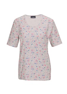 Pflegeleichtes Rundhalsshirt mit attraktivem Druck thumbnail 4