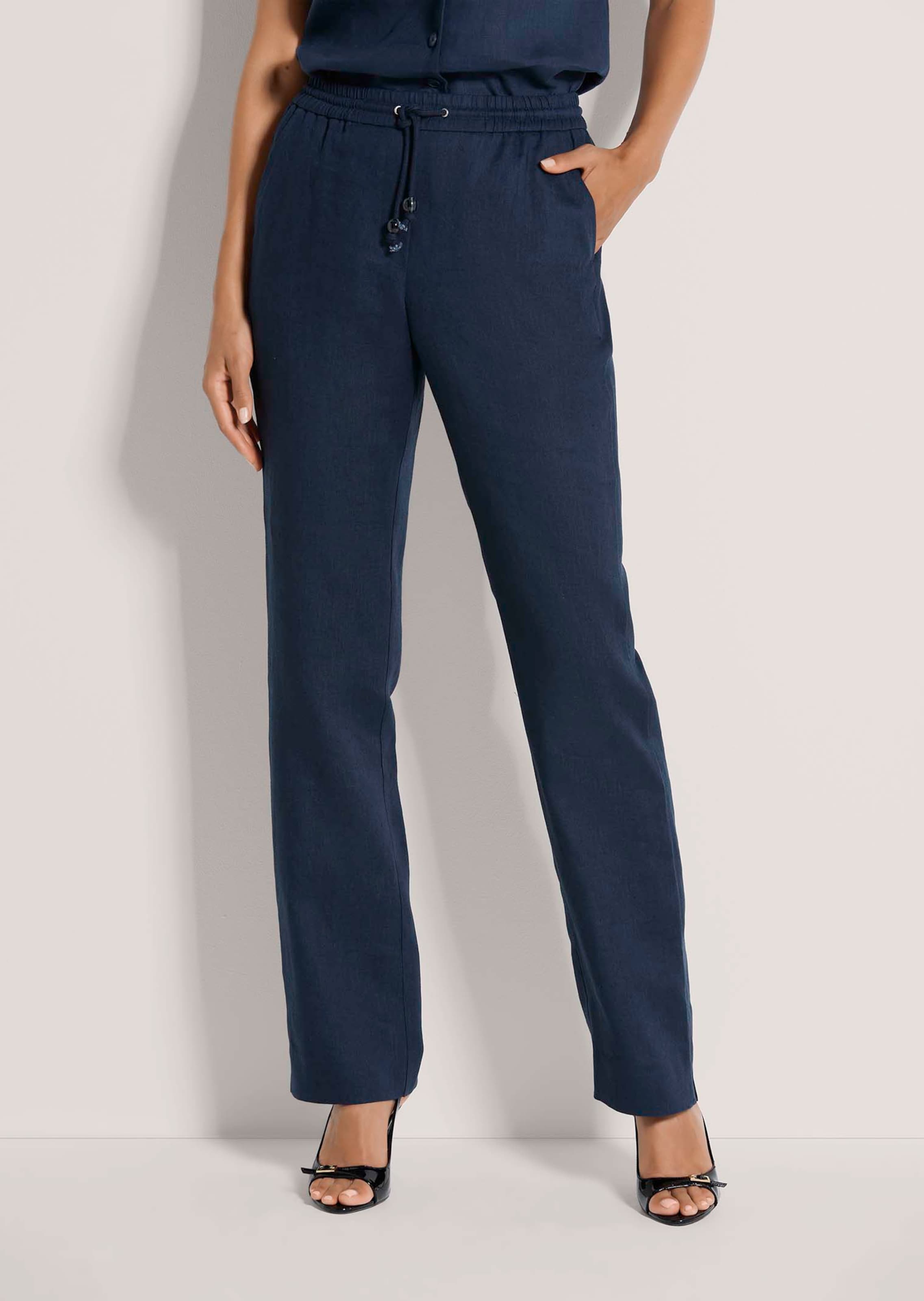 Pantalon en lin avec passant tunnel thumbnail 2