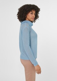 Feinstrick-Pullover mit Capuchon-Kragen thumbnail 5