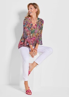 Blouseshirt met mouwen van fijn chiffon thumbnail 4