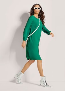 Kleid in H-Linie mit Plissee-Ärmeln thumbnail 5