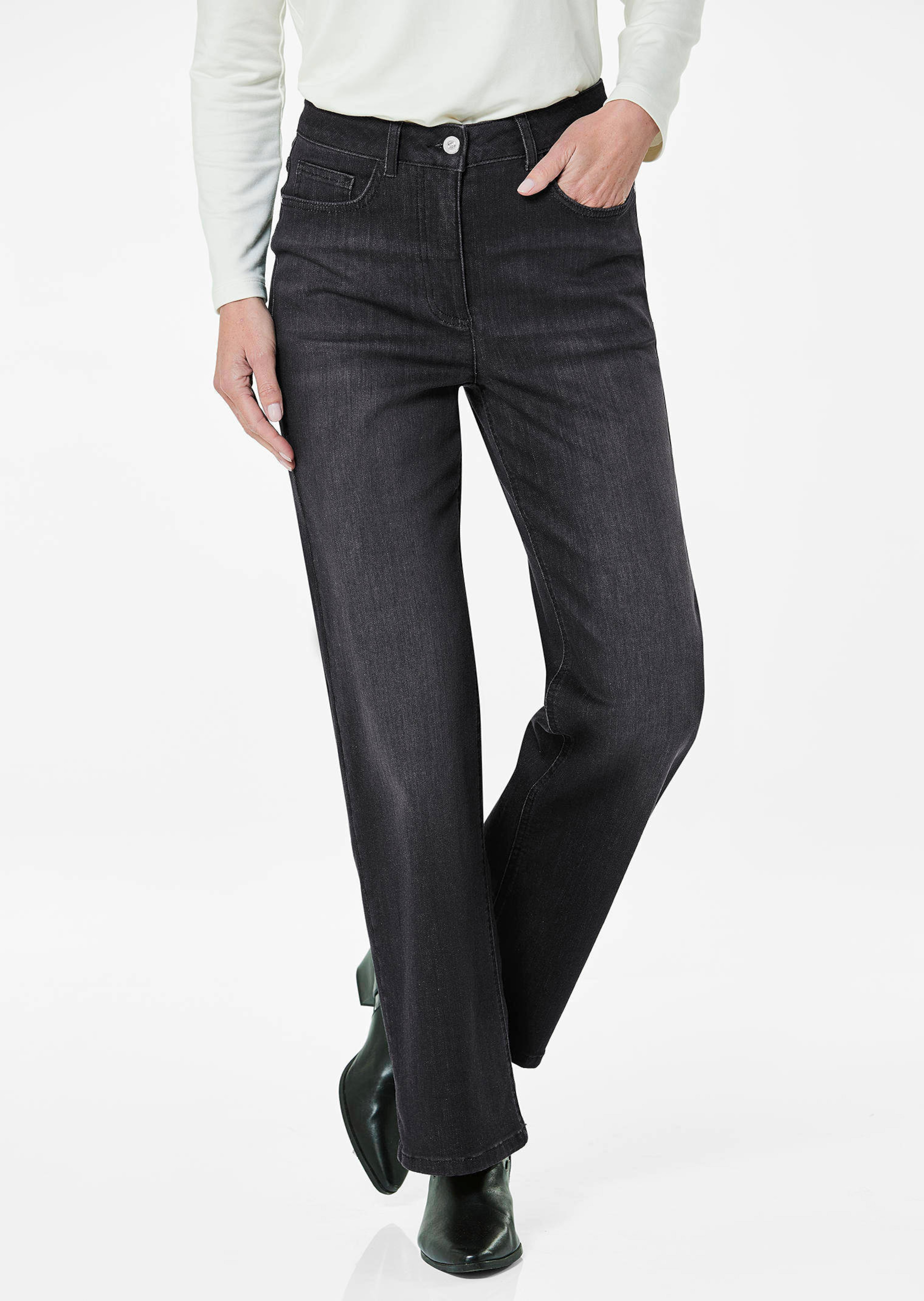 Weite Jeans VERA aus Stretch-Denim