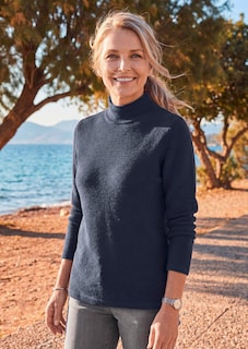 Feiner Strickpullover mit Stehkragen thumbnail 7
