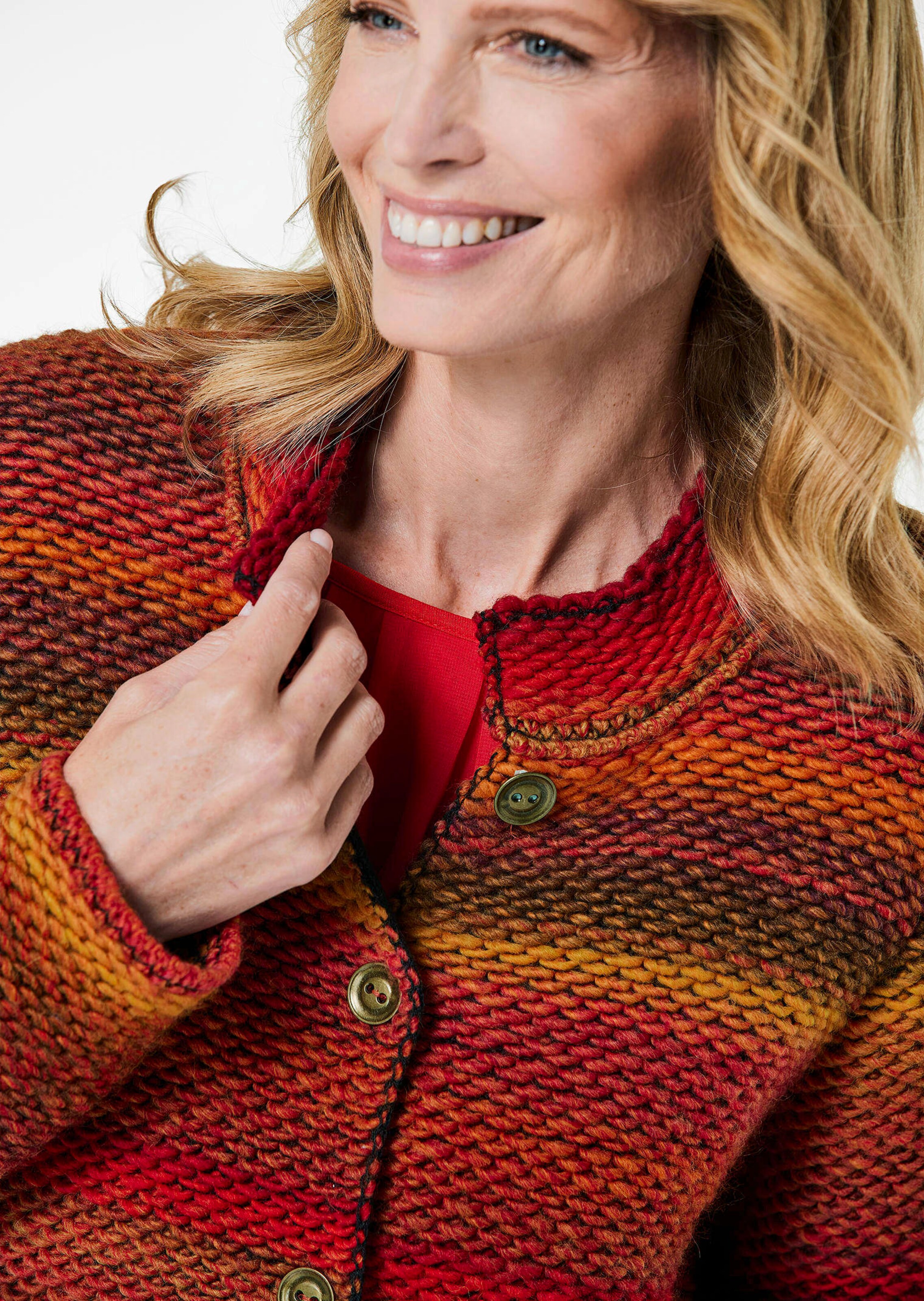 Tricot jasje met meerkleurige strepenlook thumbnail 5