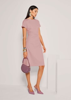 Robe fourreau avec encolure bateau et manches courtes thumbnail 5