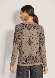 Pull en cachemire avec motif paisley thumbnail 4