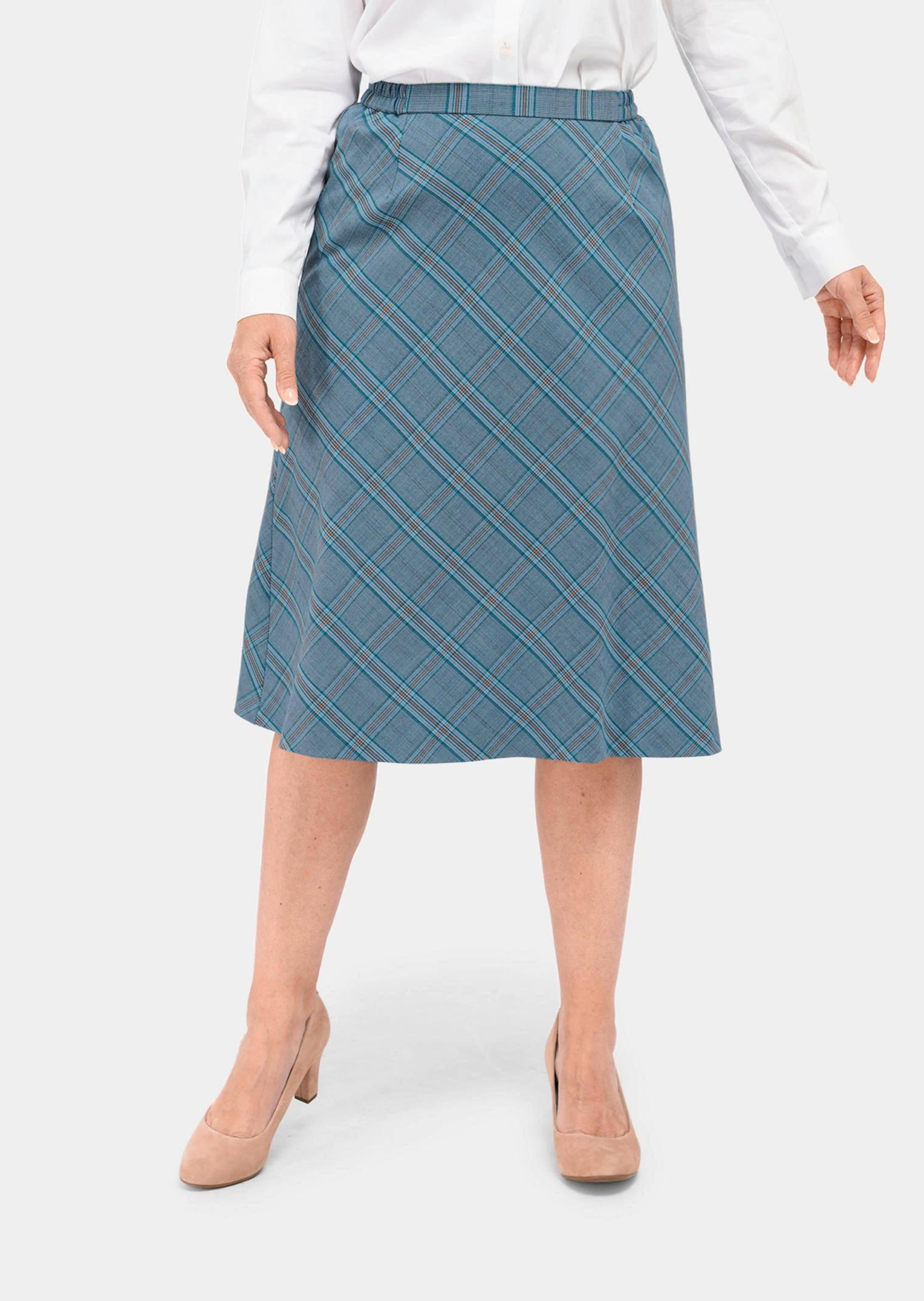 Aangename geruite rok met deels elastische tailleband