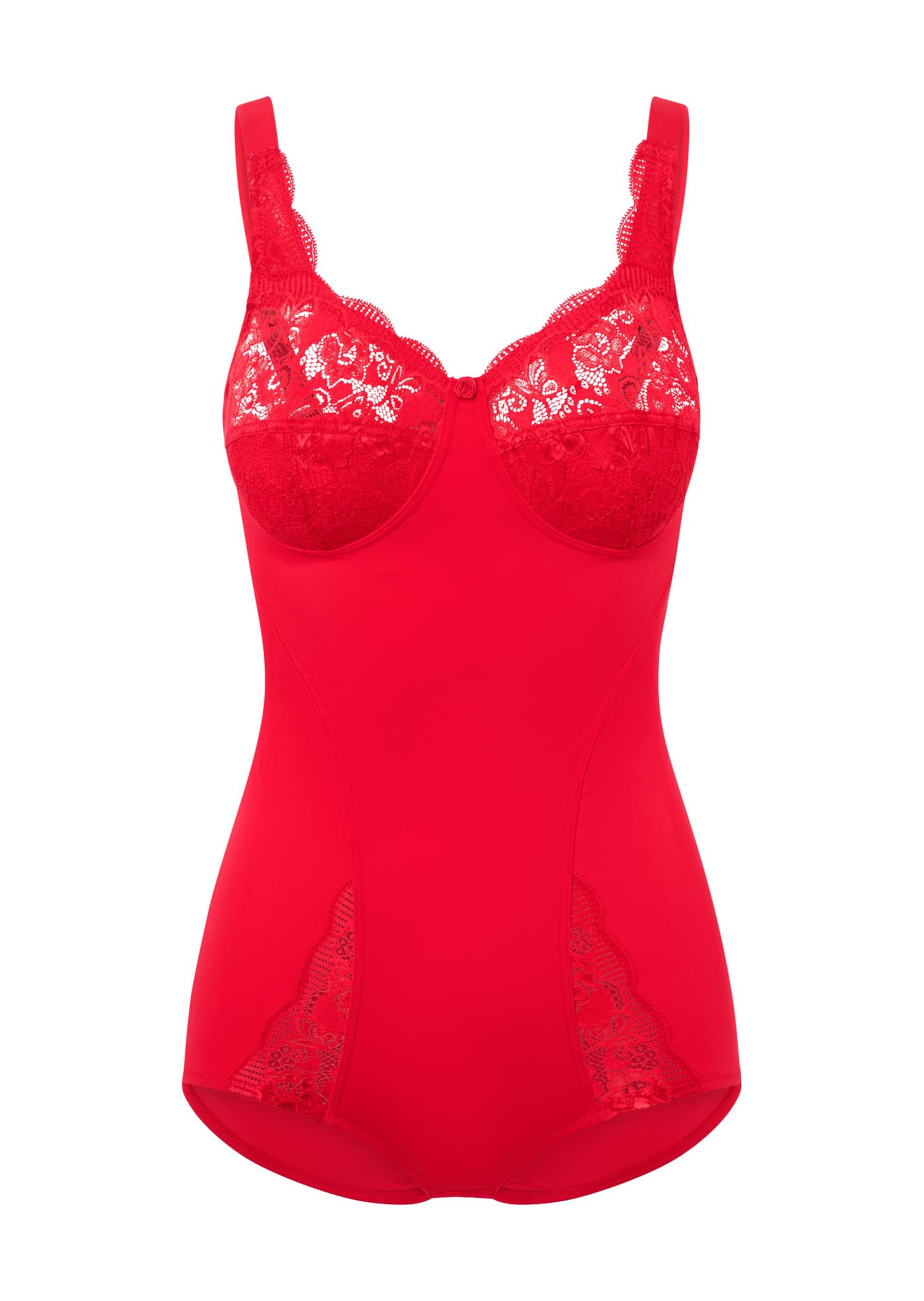 Bügelloser Body mit Spitze an den Cups
